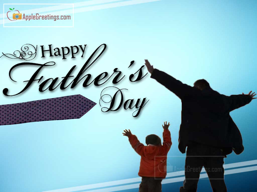 Son Wishing Father's Day To Father By Latest And New Greetings Use It For Wishing Wish Daddy