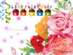 Happy Birthday Cup Cakes Images (J-442-1)