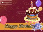 Birthday Greetings With Cake (J-457-1)