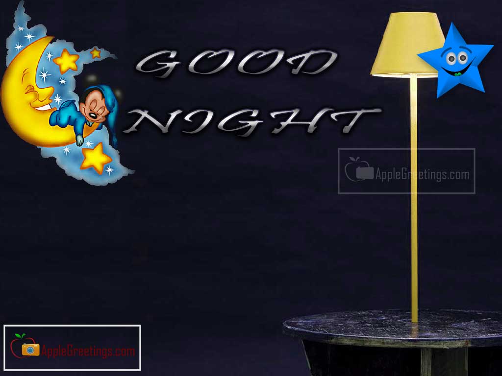 Good Night Wish Images With Cartoon Clipart Pictures Photos (Image No : J-493-1)