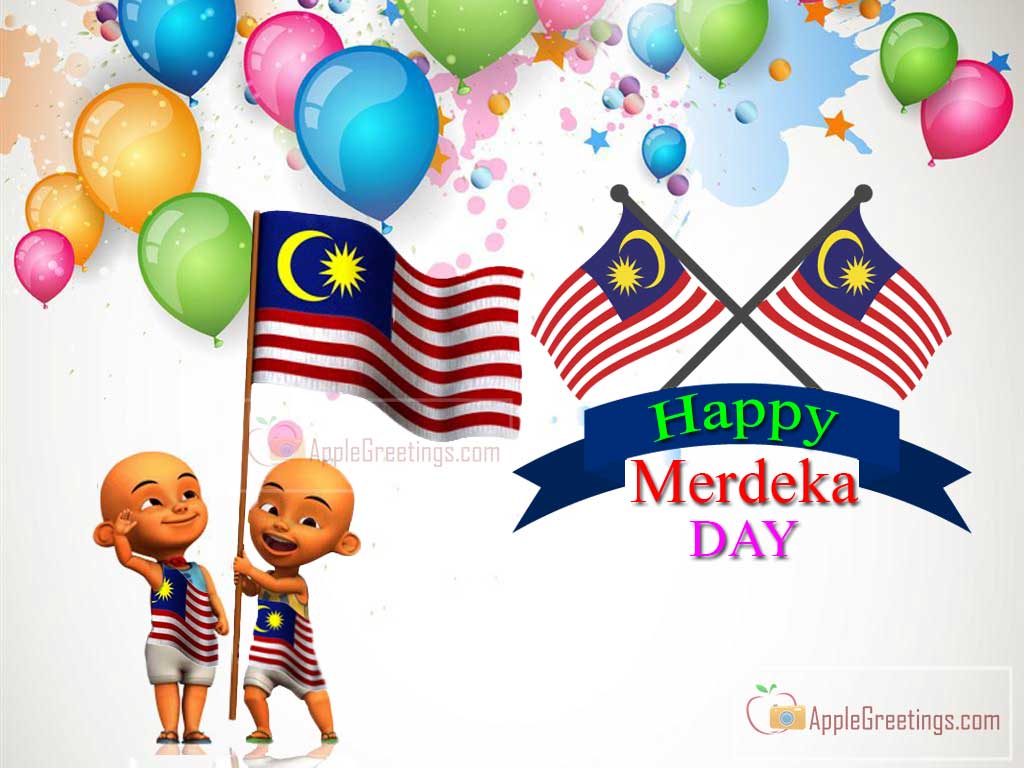 Happy Wishing Greeting Images For Happy Malaysia Merdeka Day Wishes (Image No : M-450)