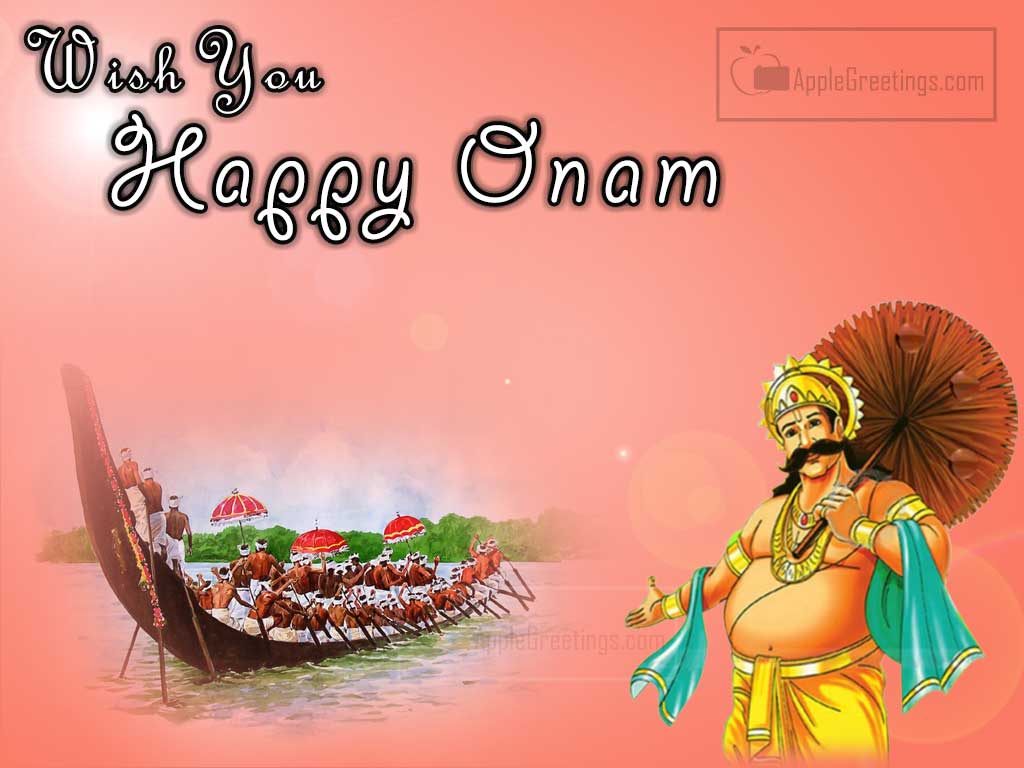 Latest Wishes Greetings For The Most Ancient Hindu Festival Of Onam With Kerala Boat Race Images