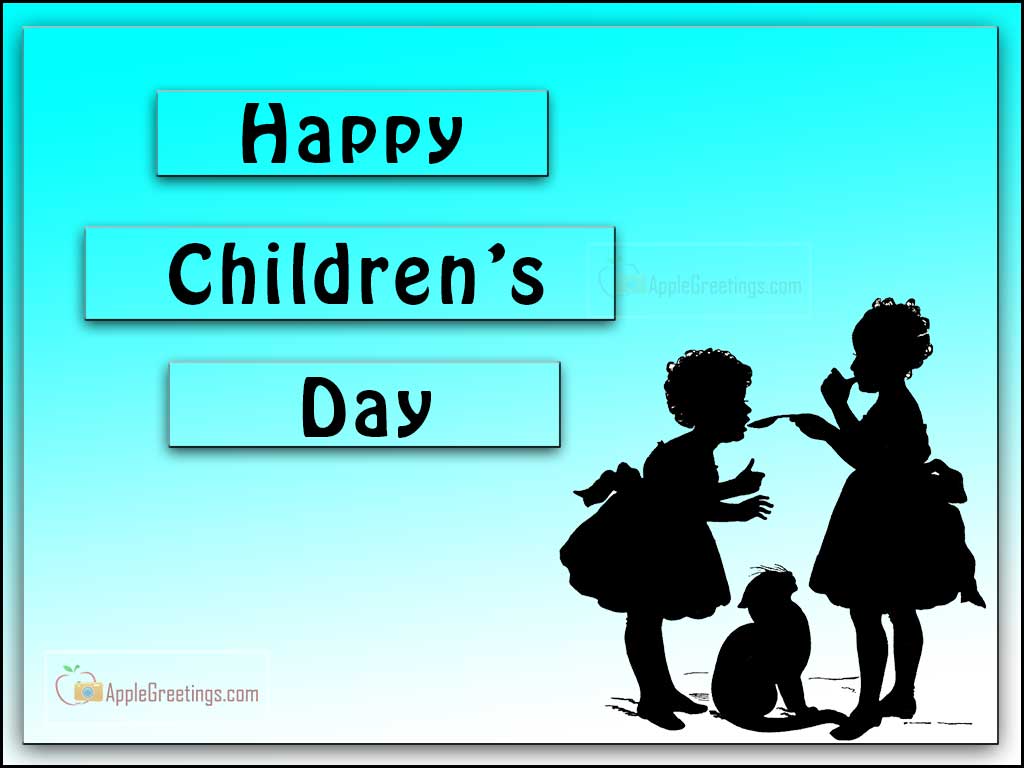 New Children’s Day Wishing Pictures And Children’s Day Silhouette Images (Image No : T-628)