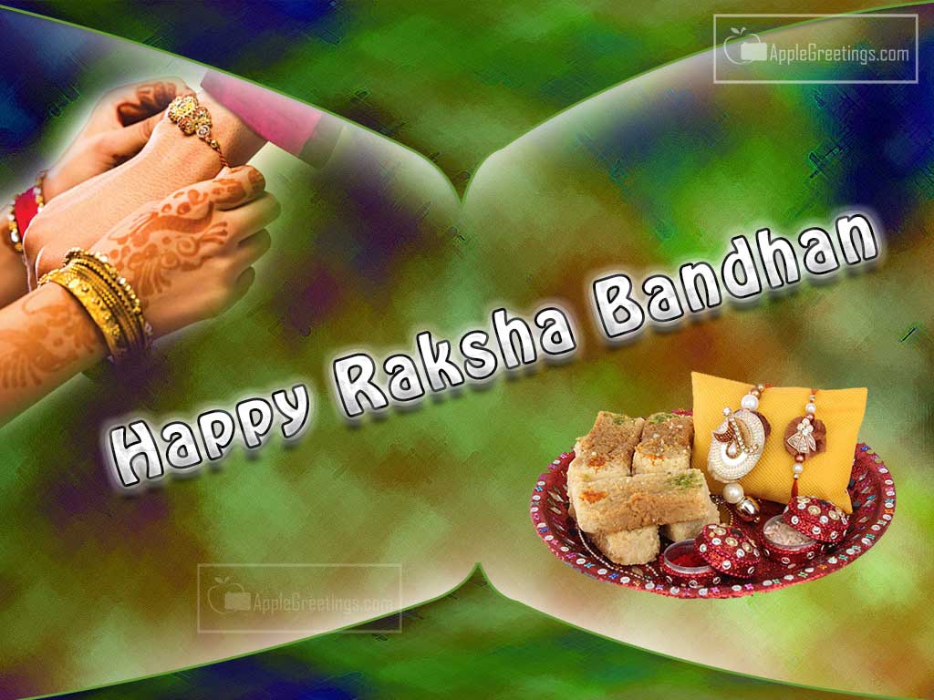 Greetings On Raksha Bandhan , Rakshan Bandhan Wishing Cards Images Photos Pictures (Image No : T-720)