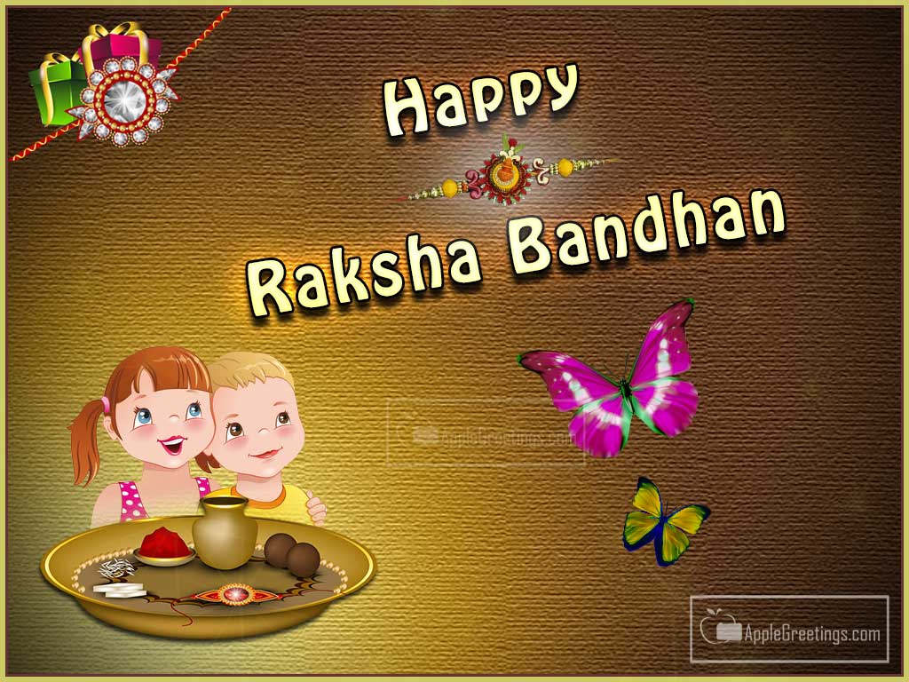 Happy Raksha Bandhan  Bright Colorful Festival Wishes Greetings For Whatsapp Stats Images (Image No : T-737)