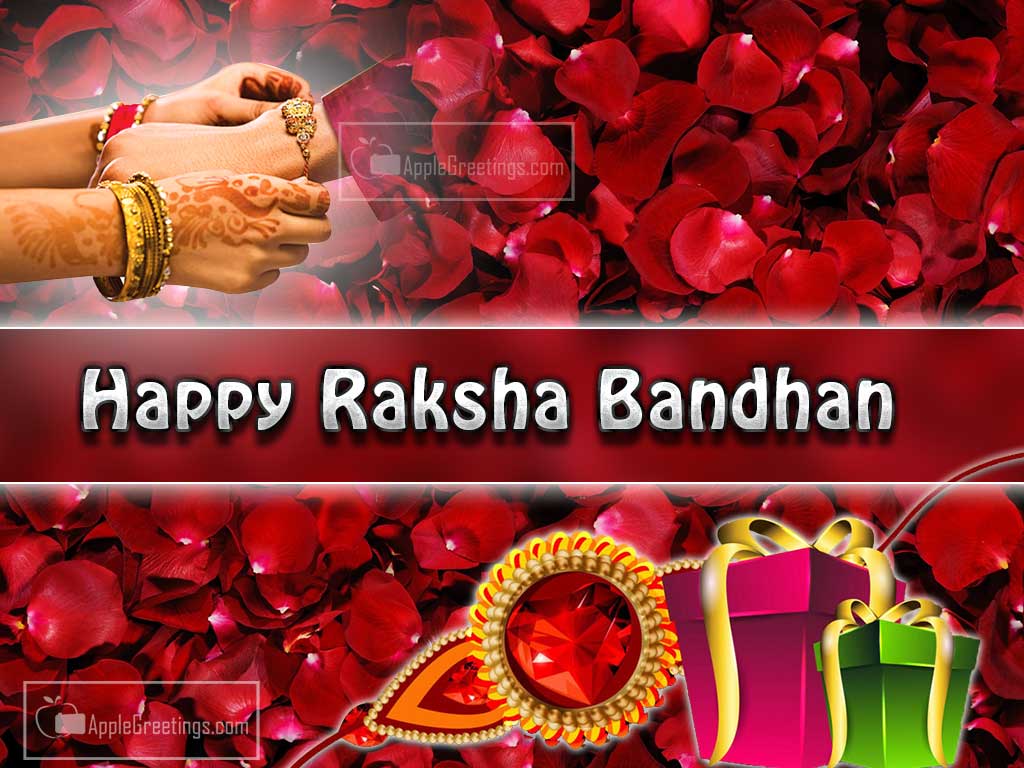Facebook Whatsapp Profile Pictures Of Happy Raksha Bandhan Greetings With Rakhi And Gifts (Image No : T-739)